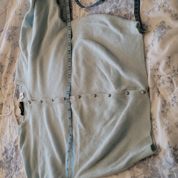 Boundary Waters light blue Angora Lambs wool nylon sweater. - Picture 8 of 11